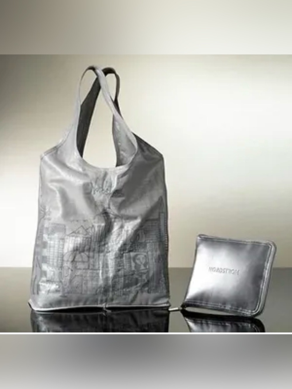 Nordstrom Seattle Cityscape reusable shopping totes West Coast Store Exclusive